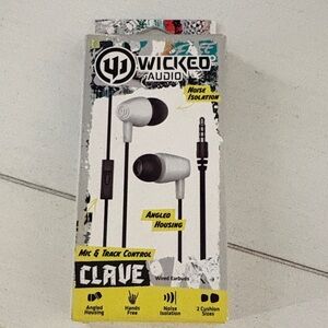 Wicked Audio Clave Wired Earbuds - Black and White